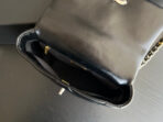 19 FLAP BAG 30 BLACK GOATSKIN RUTHENIUM HARDWARE - Image 8