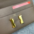 HM CLUTCH CONSTANCE 22 ASH BROWN  GOLD HARDWARE - Image 5