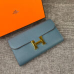 HM CLUTCH CONSTANCE 22 CERULEAN  GOLD HARDWARE