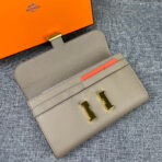 HM CLUTCH CONSTANCE 22 KHAKI  GOLD HARDWARE - Image 6