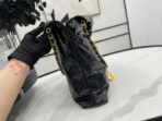 CC LARGE 42 HANDBAG IN BLACK CALFSKIN GOLD HARDWARE - Image 9