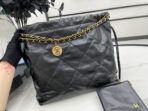CC LARGE 42 HANDBAG IN BLACK CALFSKIN GOLD HARDWARE - Image 3