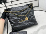 CC LARGE 42 HANDBAG IN BLACK CALFSKIN GOLD HARDWARE - Image 4