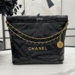CC MEDIUM 37 HANDBAG IN BLACK CALFSKIN GOLD HARDWARE - Image 2
