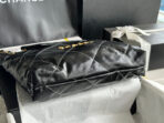 CC LARGE 42 HANDBAG IN BLACK SHINY CALFSKIN GOLD HARDWARE - Image 10
