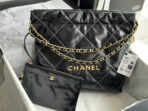 CC MEDIUM 37 HANDBAG IN BLACK SHINY CALFSKIN GOLD HARDWARE - Image 3