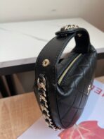 MINI HOBO BAG 16 IN BLACK LAMBSKIN - Image 3
