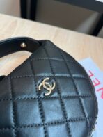 MINI HOBO BAG 16 IN BLACK LAMBSKIN - Image 5