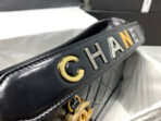 HOBO BAG 25 WITH STRAP IN BLACK CALFSKIN GOLD AND SILVER HARDWARE - Image 3