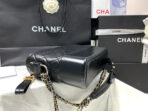 HOBO BAG 25 WITH STRAP IN BLACK CALFSKIN GOLD AND SILVER HARDWARE - Image 5