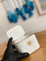 CC MINI 10 VANITY IN WHITE CALFSKIN GOLD HARDWARE - Image 5