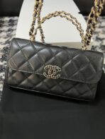 CC KELLY 18 BAG IN BLACK CALFSKIN WITH GOLD HARDWARE - Image 3