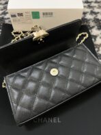 CC KELLY 18 BAG IN BLACK CALFSKIN WITH GOLD HARDWARE - Image 6