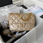 Flap Bag 24cm Gold Lambskin Gold Hardware - Image 2