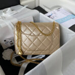 Flap Bag 24cm Gold Lambskin Gold Hardware - Image 3