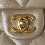 Flap Bag 24cm Gold Lambskin Gold Hardware - Image 7