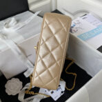 Flap Bag 24cm Gold Lambskin Gold Hardware - Image 4