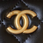 CC MINI 17 CLUTCH WITH STRAP IN BLACK CALFSKIN - Image 5