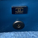 23P Flap Bag 19cm Denim Silver Hardware - Image 10