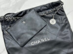CC LARGE 42 HANDBAG IN BLACK CALFSKIN SILVER HARDWARE - Image 9