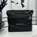 CC LARGE 42 HANDBAG IN BLACK CALFSKIN SILVER HARDWARE - Image 2