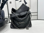 CC MEDIUM 37 HANDBAG IN BLACK CALFSKIN SILVER HARDWARE - Image 3