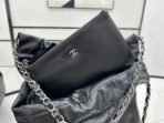 CC MEDIUM 37 HANDBAG IN BLACK CALFSKIN SILVER HARDWARE - Image 6