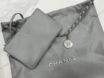 CC LARGE 42 HANDBAG IN GREY CALFSKIN SILVER HARDWARE - Image 7