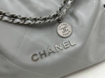 CC LARGE 42 HANDBAG IN GREY CALFSKIN SILVER HARDWARE - Image 5