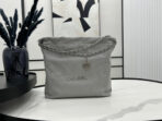 CC LARGE 42 HANDBAG IN GREY CALFSKIN SILVER HARDWARE - Image 3