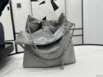 CC MEDIUM 37 HANDBAG IN GREY CALFSKIN SILVER HARDWARE - Image 7