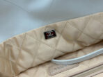 CC LARGE 42 HANDBAG IN WHITE CALFSKIN SILVER HARDWARE - Image 10