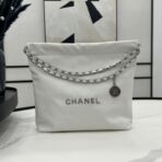 CC MEDIUM 37 HANDBAG IN WHITE CALFSKIN SILVER HARDWARE - Image 2