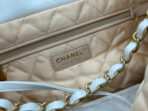 CC LARGE 42 HANDBAG IN WHITE CALFSKIN GOLD HARDWARE - Image 10