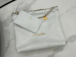 CC LARGE 42 HANDBAG IN WHITE CALFSKIN GOLD HARDWARE - Image 6