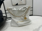 CC LARGE 42 HANDBAG IN WHITE CALFSKIN GOLD HARDWARE - Image 5
