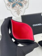 CC CARD HOLDER 19.5 BLACK GRAINED CALFSKIN GOLD ICON - Image 4