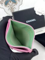 CC CARD HOLDER 19.5 PINK GRAINED CALFSKIN GOLD ICON - Image 4