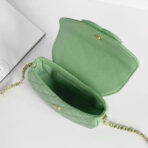 CC Mini Messenger 19cm Light Green Caviar - Image 8