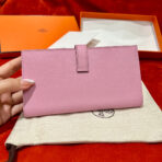 HM BEARN WALLET 17.5 PINK  SILVER HARDWARE - Image 3