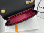 CC SMALL 20 FLAP BAG IN BLACK CALFSKIN GOLD HARDWARE - Image 9