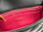 CC SMALL 20 FLAP BAG IN BLACK CALFSKIN GOLD HARDWARE - Image 7