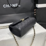 23P Flap Bag 19cm Black Caviar Gold Hardware - Image 7