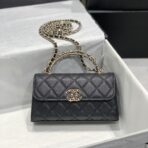 23P Flap Bag 19cm Black Caviar Gold Hardware - Image 2