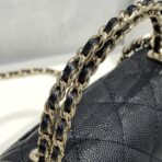 23P Flap Bag 15cm Black Caviar Gold Hardware - Image 7
