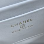 23P Flap Bag 15cm White Caviar Gold Hardware - Image 10