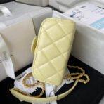 CC SMALL 15 VANITY CASE IN LIGHT YELLOW CALFSKIN GOLD HARDWARE - Image 9