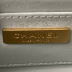CC SMALL 15 VANITY CASE IN LIGHT GREY CALFSKIN GOLD HARDWARE - Image 6