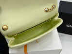 CC SMALL 23 FLAP BAG IN NEON YELLOW CALFSKIN GOLD HARDWARE - Image 8