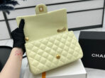 CC SMALL 23 FLAP BAG IN NEON YELLOW CALFSKIN GOLD HARDWARE - Image 4